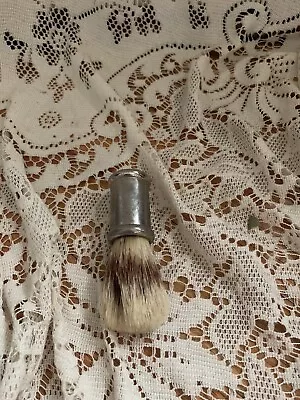 Vintage Antique Sterling Silver  Badger Hair Barber Shaving Cream Brush • $35