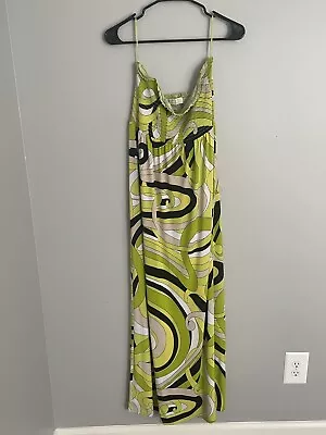 Michael Kors Green Strapless Maxi Dress Sz M • $19.99