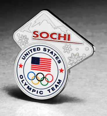 Team Usa Usoc 2014 Sochi Russia Olympic Games Pin Badge 2022 Beijing Trader  • $4.95