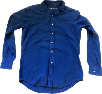 $45 • Buy Ralph Lauren Mens Indigo Oxford Long Sleeve Shirt - Size S