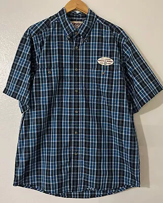 Wrangler Rugged Wear Shirt Short Sleeve Button Down L Men's New • $9.99