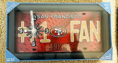 SAN FRANCISCO 49ERS #1 FAN WALL/TABLE BATTERY OPERATED CLOCK Brand New! • $29.90