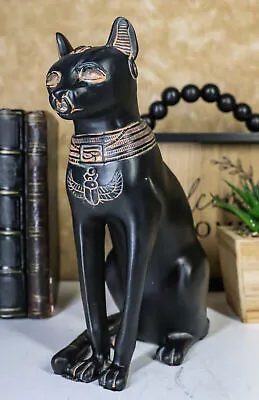 8 Inch Black Bastet Feline Mythological Egyptian Statue Figurine • $29.99