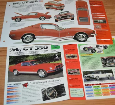 1968 Mustang Shelby Gt350 Spec Info Poster Original Brochure Pamphlet Ad 68 • $19.99