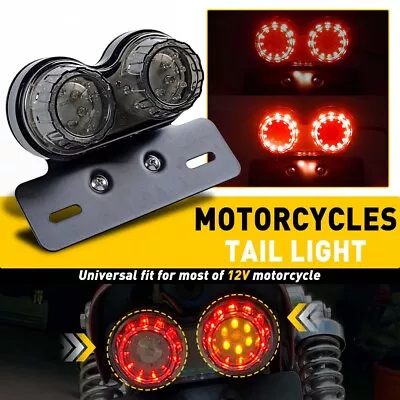 Motocycle Taillight Integrate LED Brake Turn Signal Lamp W/License Plate Bracket • $20.99