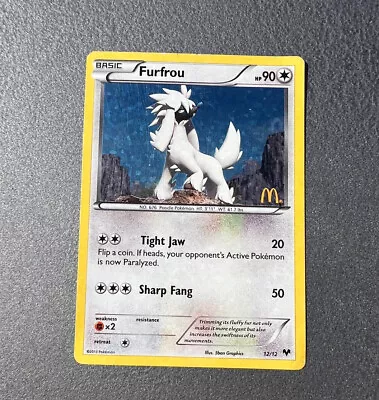 2014 Pokemon Mcdonalds Stamped Holo | Furfrou Holo 12/12 | Black White BW ERA • $3.99