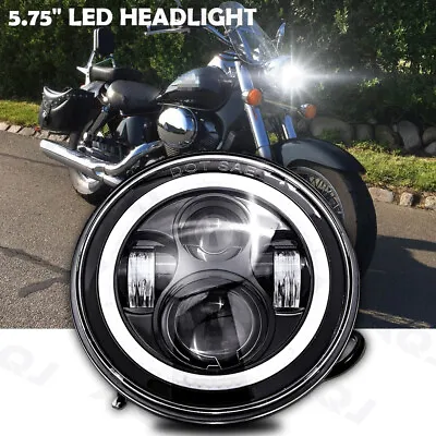 5.75 Inch LED Headlight Hi/Lo For Honda Shadow VT 600 700 750 1100 VTX 1300 1800 • $46.89
