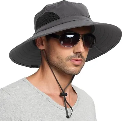 EINSKEY Wide Brim Sun Hat Mens Womens  UV Protection Beach Showerproof Safari • £6.50
