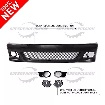 For 96-03 Bmw E39 5 Series M5 Style Replacement Front Bumper Body Kit+fog Light • $230.80