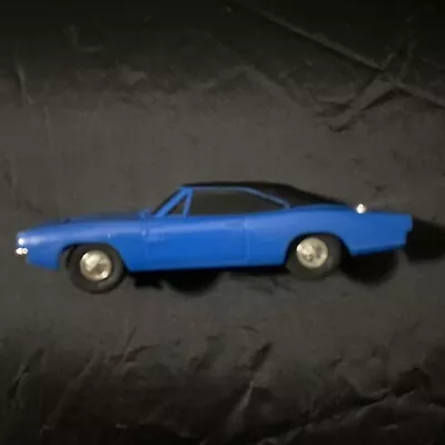 VINTAGE ELDON DODGE CHARGER SLOT CAR 1/32 BLUE W/ BLACK HOOD • $99.95