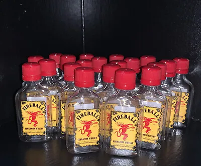 Lot Of 20 Fireball Mini Liquor Bottles 50mL Empty Used Plastic Whiskey Alcohol • $8.99