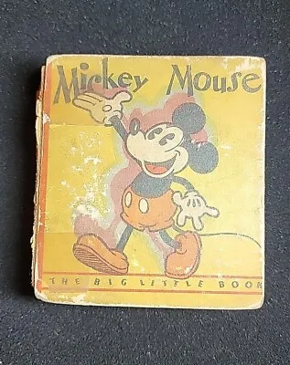 1933 Disney's Mickey Mouse Big Little Book #717 2nd Printing Low Grade Complete • $50