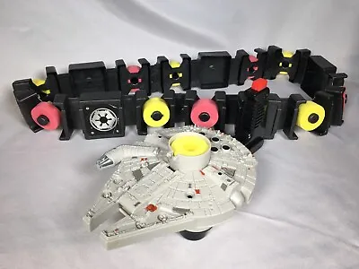 Star Wars MILLENIUM FALCON BLASTER 1996 Vintage Space Shooter + Disks Ammo Belt • $33.49