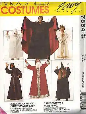 $4.89 • Buy 7854 UNCUT Vintage McCalls SEWING Pattern Halloween Costume Dracula Angel Ghost 
