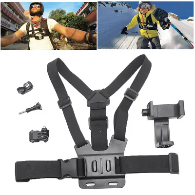 Chest Mount Strap Harness Fit GoPro HERO 3 4 5 6 7 8 9 10 With J Hook & Screws • $15.61