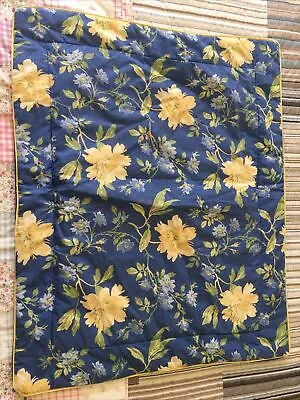 Laura Ashley EMILIE Standard Pillow Sham Blue Yellow Floral ~ EUC • $14.95