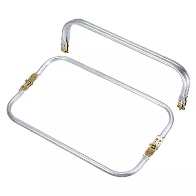 Metal Purse Frame 2Pcs 12  Rectangle Lock Frame Kiss Lock Clasp Bag Frame • £14.24