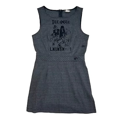 90s Rampage Dress Gray Plaid Teenage Lobotomy The Ramones Grunge Punk Sz S/M • $64