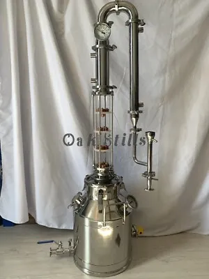 30Lt / 8 Gallon Aclohol Distiller Glass Column Still For Vodka Gin Whiskey • $885