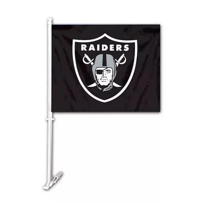 NFL Las Vegas Raiders Car Auto Flag Banner & Pole 2 Sided-black 3118 12 X 8  • $18.99