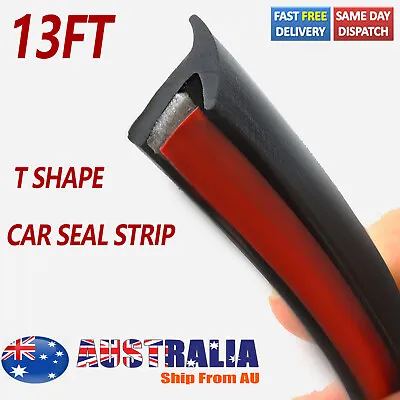 $8.95 • Buy 4M T Shape Universal Weather Seal Strip Car Hood Door Edge Trunk Trims Rubber AU