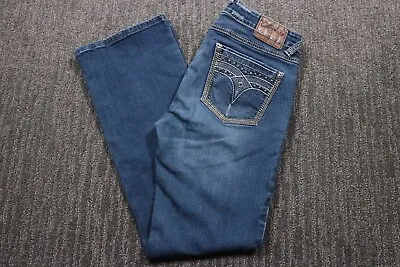 Cowgirl Up Bootcut Jeans Embellished Back Pocket Stretch Women's 8 (32x31) • $39.77