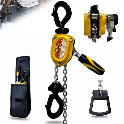 Mini Chain Hoist 1/2 Ton(1100lbs)-Manual Lever Chain Hoist 5Ft Lift With Safe... • $97.99