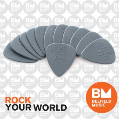 $11.50 • Buy Jim Dunlop Guitar Picks Players .88mm Nylon Standard Qty 12 Pick Pack Dark Grey