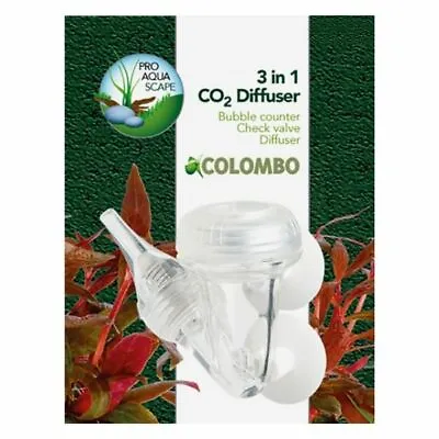 Colombo CO2 3-in-1 Diffuser Acrylic Bubble Counter Non-Return Valve Easy Clean • £14.11