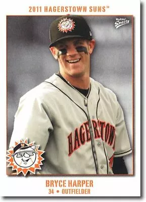 BRYCE HARPER 2011 Hagerstown Suns Pro Debut Rookie #2 Rare RC PHILLIES • $2.49