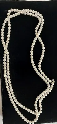 Vintage Sarah Coventry White Faux-Pearl Beaded Necklace 25  • $22