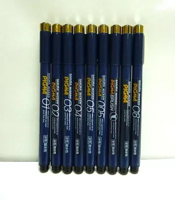 Sakura Pigma Micron Fine Pen / Black / 9 Size Set / From Japan • $22.99