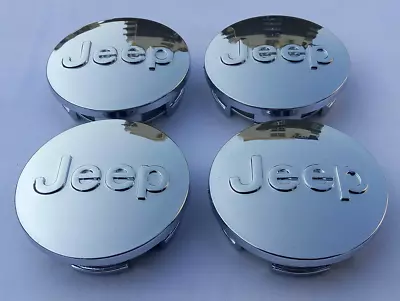 Jeep 4pcs Chrome 56mm Wheel Center Caps Hubcaps Rim Caps Emblems Badges NEW AU⭐⭐ • $21.05