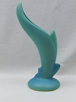 Vtg VAN BRIGGLE Art Pottery Turquoise Blue Bird Of Paradise Vase 8.5  Signed • $64.95