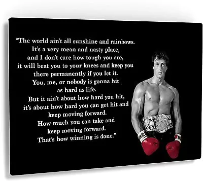 Rocky Balboa Wall Art Metal Print Motivational Quote Hope Artwork Boxing Poster • $39.99