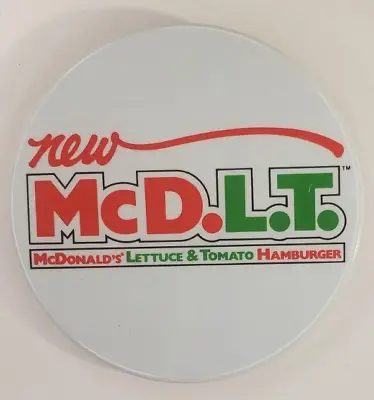 Vintage 1984 McDONALDS  McDLT Employee Pinback Button • $19.99