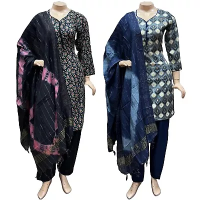 Indian Pakistani Women's Printed Rayon Suit Dress Stitched Salwar Kameez Shalwar • £13.50