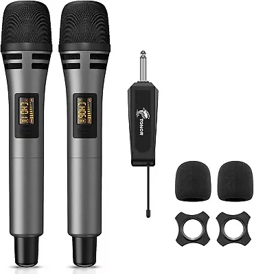 TONOR Wireless Microphone UHF Cordless Handheld Dynamic TW320 GREY AND GREY - • £38.99