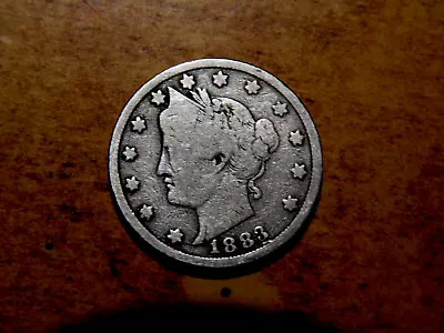 1st Year Of Issue Good Or Better Condition 1883 Liberty  V  Nickel Coin • $5