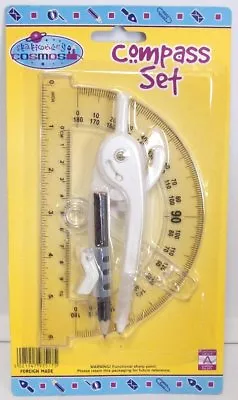 £2.99 • Buy Stationery Maths Geometry School Compass Set Ruler Pencil Angle Protractor