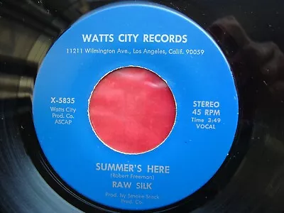 £52.99 • Buy Raw Silk- Summer’s Here US 7  45 Single On Watts City Records EX