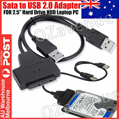 $6.85 • Buy SATA To USB 2.0 Adapter Cable For 2.5  Hard Drive HDD Laptop Data Recovery PC