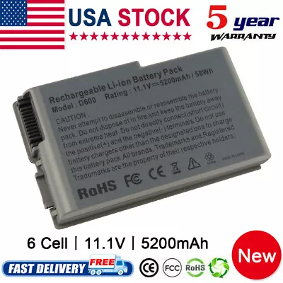 Laptop 6 Cell Battery For Dell Latitude D520 D500 D600 D610 C1295 Notebook • $16.98