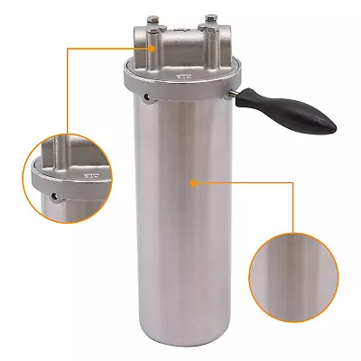 Heavy Duty Water Filter Housing For 10  Cartridges 3/4  Npt 304 Stainless Steel • $41