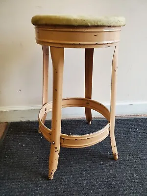 Vintage Metal Shop Utility Rustic Industrial Factory Retro Stool Chair 23  • $59