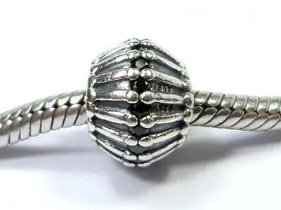 Authentic Pandora 925 Ale Silver Oxidized Ribbon Show Stopper Charm 790545czk • £22.95