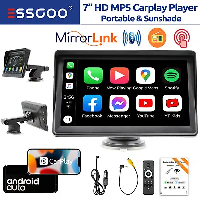 7  Wireless Apple Carplay Car Stereo HD Radio Desktop Monitor BT FM USB TF MP3/5 • $45.17