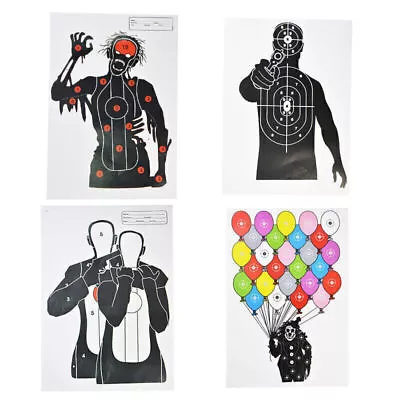 10x Paper Targets 45×32cm Zombie Balloons Gunner Hostages. • £12.01