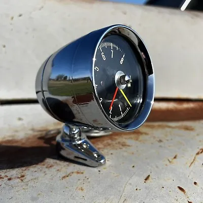 Stewart Warner 8000 RPM Pedestal Tachometer Real Deal 60's SW Tach Yenko Camaro • $674.99