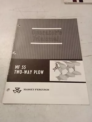 1968 Massey Ferguson Mf 55 Two-way Plow Operators Manual • $13.95